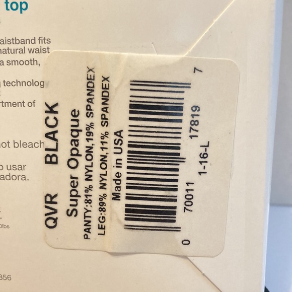 No Nonsense Super Opaque Control Top Tights Black Small - Picture 11 of 13